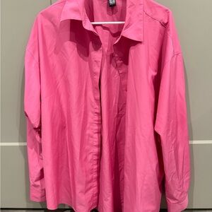 Express women’s  Bright Pink Button Down Shirt